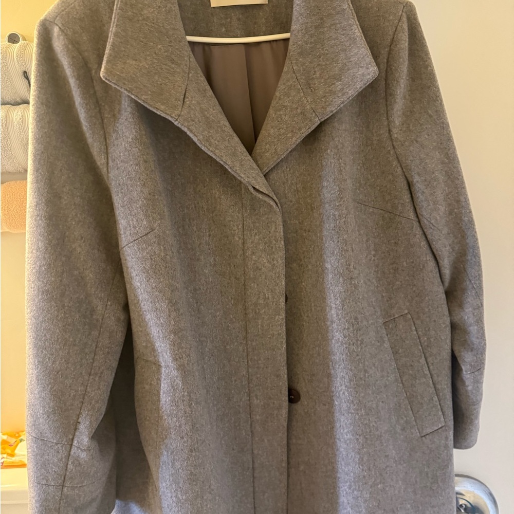 Loro Piana Women's Classic Gray Pea Coat